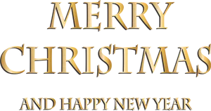 Merry Christmas Happy New Year Greeting PNG image
