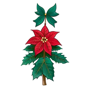 Merry Christmas Poinsettia PNG 05032024 PNG