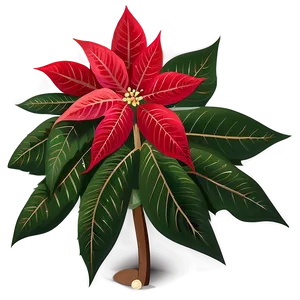 Merry Christmas Poinsettia PNG 05032024 PNG
