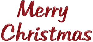 Merry Christmas Red Text