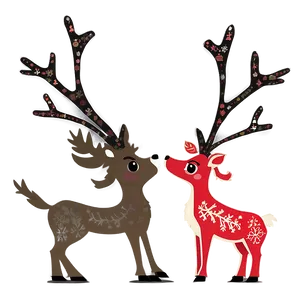 Merry Christmas Reindeer PNG Hgr51