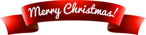 Merry Christmas Ribbon Banner PNG image