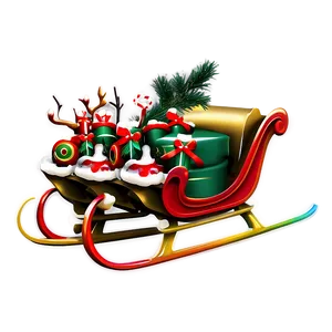 Merry Christmas Sleigh PNG Vqu14