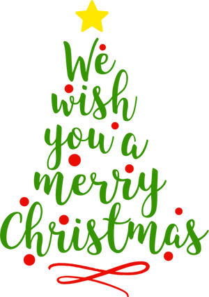 Merry Christmas Tree Greeting PNG image