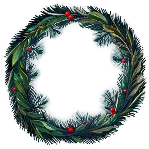 Merry Christmas Wreath PNG 82
