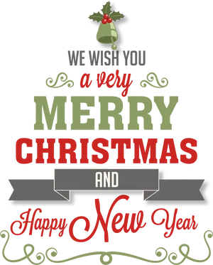 Merry Christmasand Happy New Year Greeting