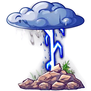 Mesa And Lightning Storm Png Squ PNG image