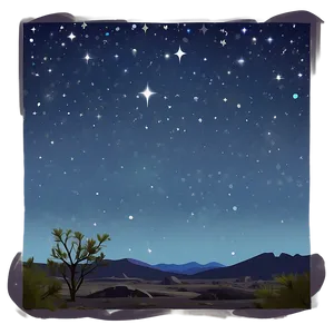 Mesa Under Starry Sky Png 92 PNG image