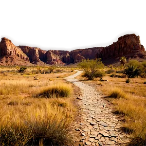 Mesa With Hiking Trail PNG 44