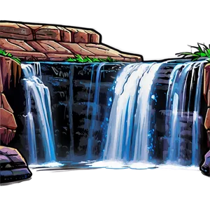 Mesa With Waterfall PNG 06252024