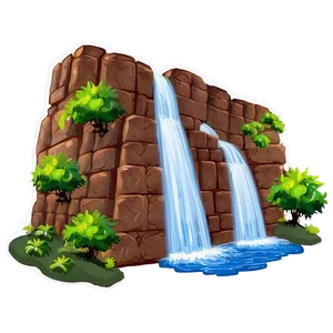 Mesa With Waterfall PNG 98