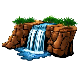 Mesa With Waterfall Png Aqk PNG image