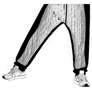 Mesh Black Sweatpants PNG Nrr