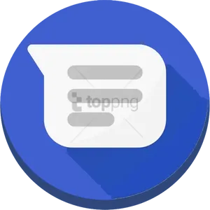 Messaging App Icon Blue Background PNG image