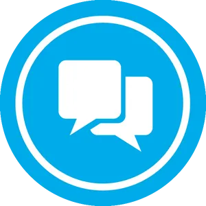Messaging Icon Blue Circle PNG image