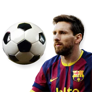 Messi And Soccer Ball PNG 06242024 PNG