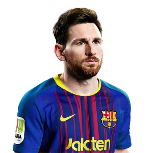 Messi Barcelona Uniform Png Xfg PNG image