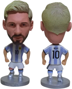 Messi Figure Frontand Back View PNG image