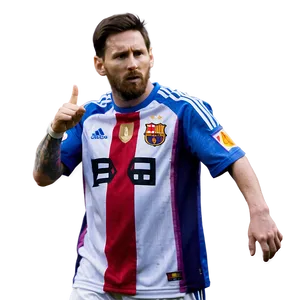 Messi Intense Game Moment PNG Mly PNG