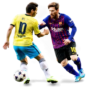Messi Vs Defender PNG Nyk