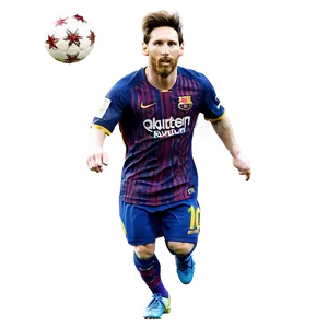 Messi With Football Png 06242024 PNG image