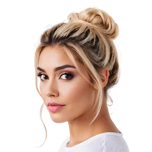 Messy Blonde Bun PNG 58 PNG