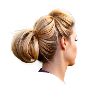 Messy Bun Blond Hair PNG 06262024