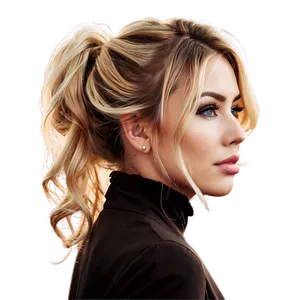Messy Bun Blond Hair PNG Hbc91