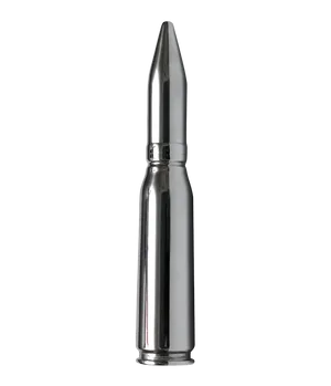 Metal Bullet Against Gray Background PNG image