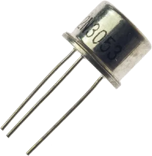 Metal Can Transistor Component PNG image