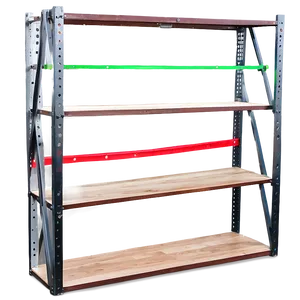 Metal Frame Bookshelf PNG Dku