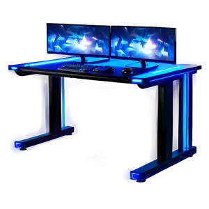 Metal Frame Gaming Desk PNG 06212024