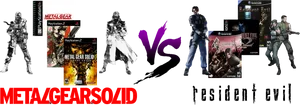 Metal Gear Solid V S Resident Evil Comparison PNG image