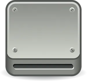 Metal Hard Drive Icon PNG image