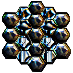 Metal Hexagon Pattern PNG Kwg