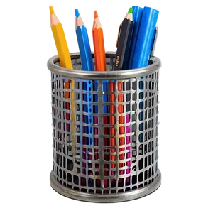 Metal Mesh Pencil Holder Png 06282024 PNG image