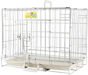 Metal Pet Cagewith Tray PNG image