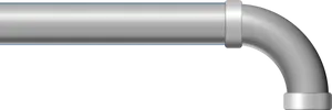 Metal Pipewith Elbow Connector PNG