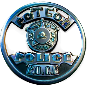 Metal Police Badge Design PNG Ydh65 PNG