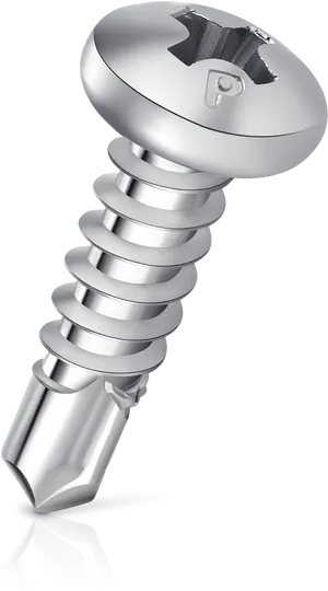 Metal Screw Isolatedon White PNG