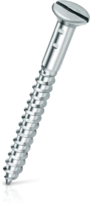 Metal Screw Slotted Head PNG image