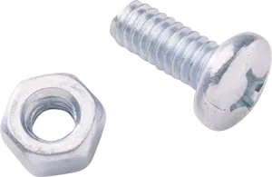 Metal Screwand Nut PNG image