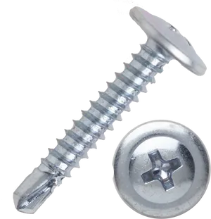 Metal Screwwith Phillips Head PNG image