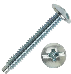 Metal Screwwith Phillips Head PNG image