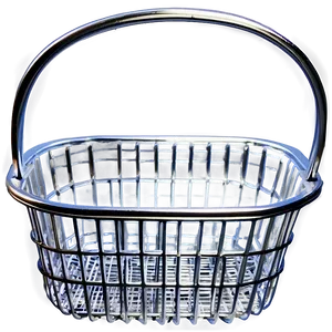 Metal Shopping Basket Png 06272024 PNG image