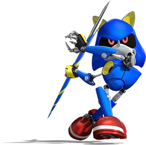 Metal Sonic Character Render PNG