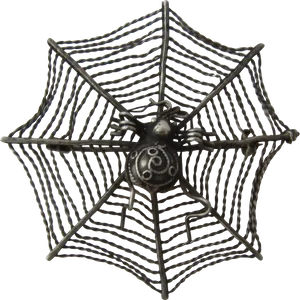 Metal Spideron Web Artwork