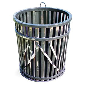 Metal Trash Bin Model Png 05252024 PNG image