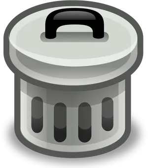 Metal Trash Can Icon PNG