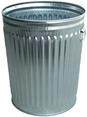 Metal Trash Can Isolated PNG image